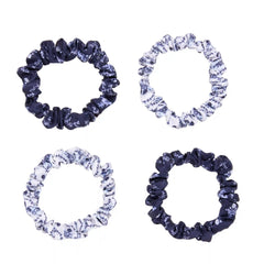 Wet Brush × Hill House Skinny Satin Scrunchies, 4ct - Blue